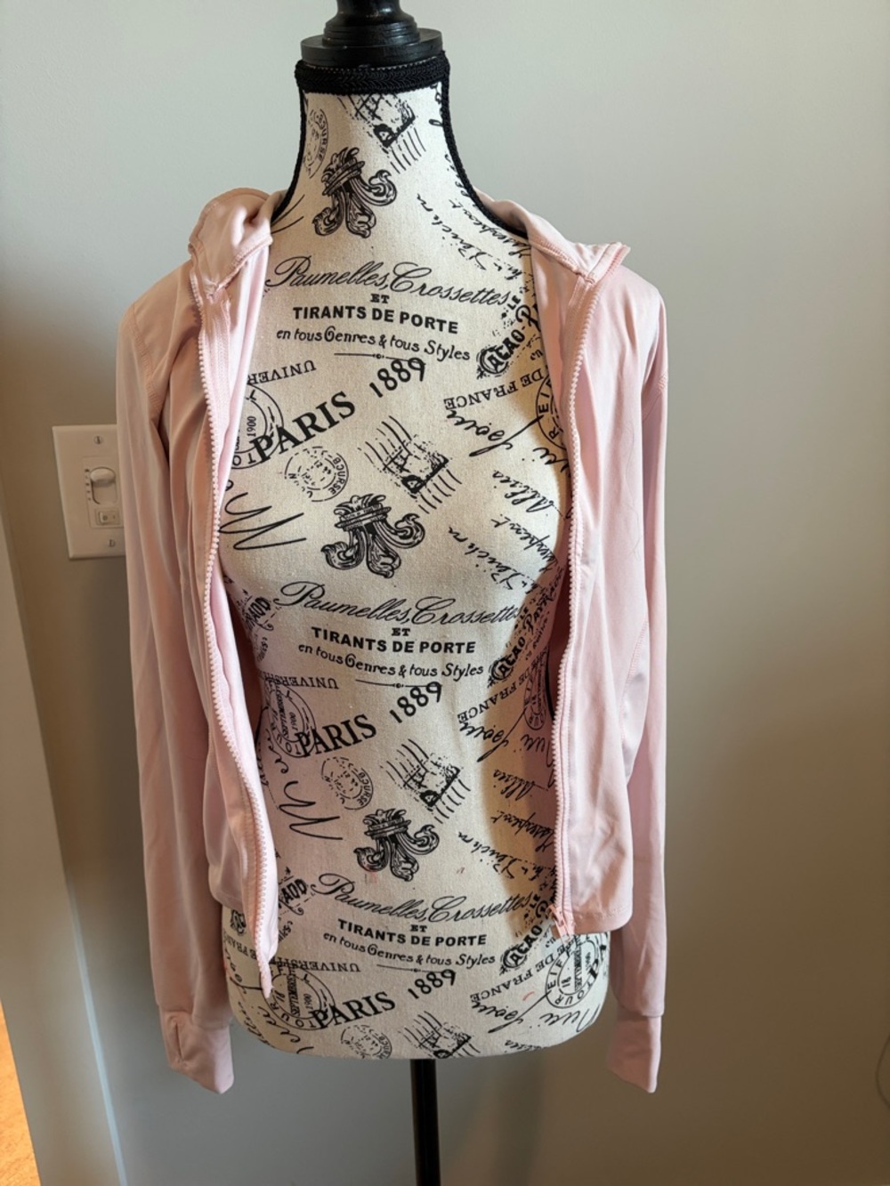 Light Pink Zip Hoodie Jacket